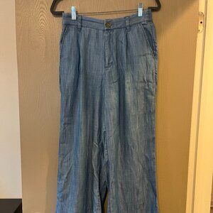 Lands’ End Denim Wide Leg Pants – Size 6P – Like New